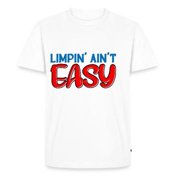Limpin' Ain't Easy 22 - Men's Premium Organic T-Shirt - white - Front - Nico (187cm)