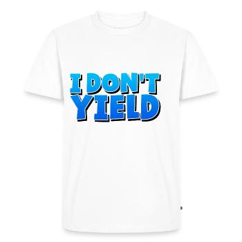 I Don't Yield 3 - Men's Premium Organic T-Shirt - white - Front - Nico (187cm)