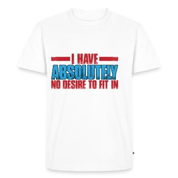 Je n’ai absolument aucune envie de rentrer dans 3 - T-shirt Premium bio Homme - blanc - Devant - Nico (187cm)