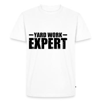 Yard Work Expert 24 - Men's Premium Organic T-Shirt - white - Front - Nico (187cm)