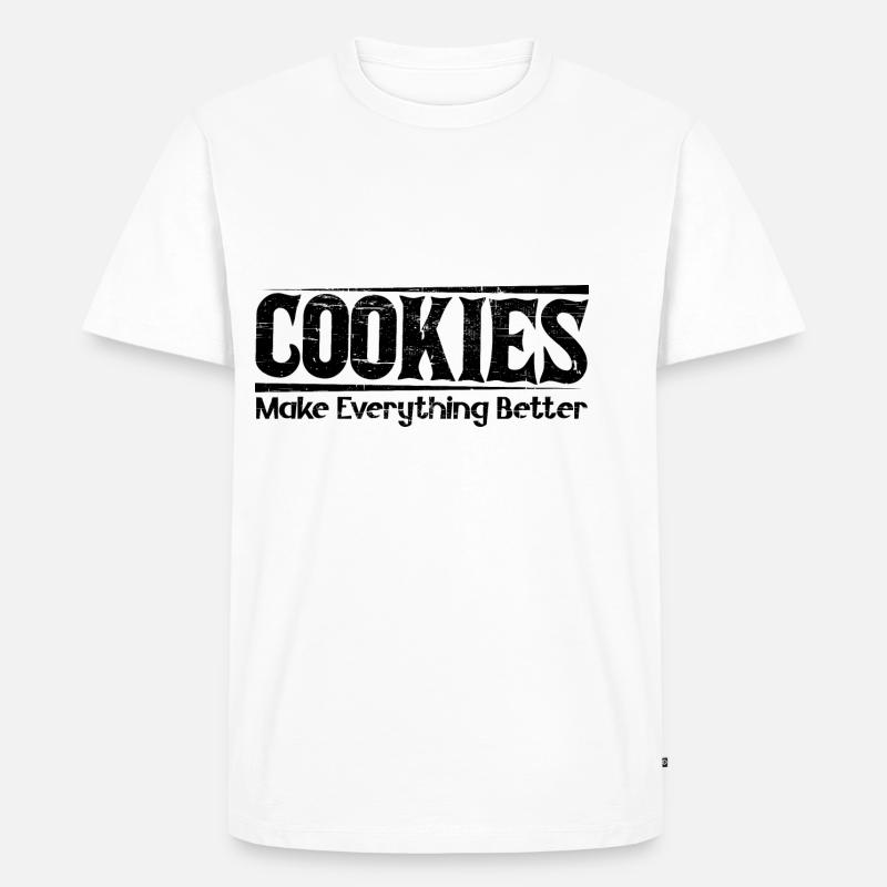 Cookies Make Everything Better 7 - Männer Premium Bio T-Shirt - Weiß