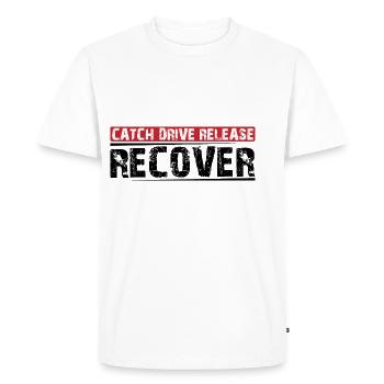 Catch Drive Release Recover 10 - Men's Premium Organic T-Shirt - white - Front - Nico (187cm)