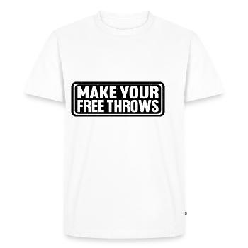 Make Your Free Throws 4 - Men's Premium Organic T-Shirt - white - Front - Nico (187cm)