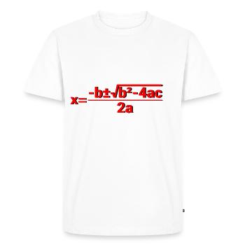 Quadratic Formula for Math class 4 - Men's Premium Organic T-Shirt - white - Front - Nico (187cm)