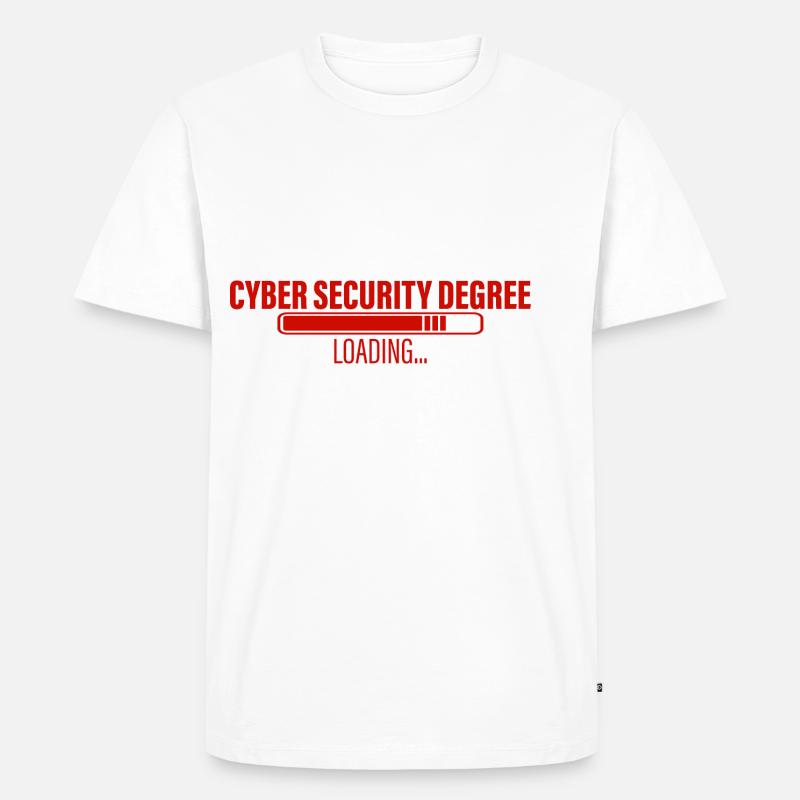 Cyber Security Degree Loading 3 - Männer Premium Bio T-Shirt - Weiß