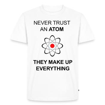 Funny physics motif - Men's Premium Organic T-Shirt - white - Front - Nico (187cm)
