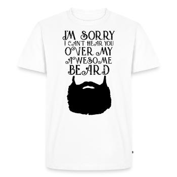 Beard - Beard - Men's Premium Organic T-Shirt - white - Front - Nico (187cm)