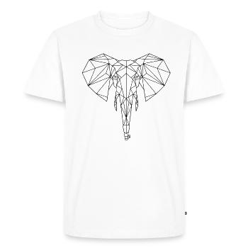 Geometric elephant animal gift - Men's Premium Organic T-Shirt - white - Front - Nico (187cm)