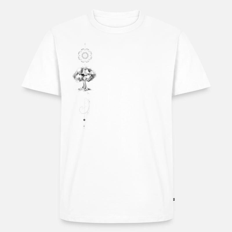 Lebensbaum - Männer Premium Bio T-Shirt - Weiß