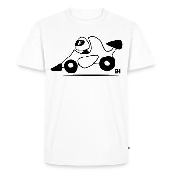 Race car - Men's Premium Organic T-Shirt - white - Front - Nico (187cm)