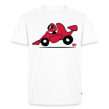 Race car - Men's Premium Organic T-Shirt - white - Front - Nico (187cm)