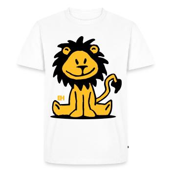 Playful Lion Cartoon Design - Men's Premium Organic T-Shirt - white - Front - Nico (187cm)