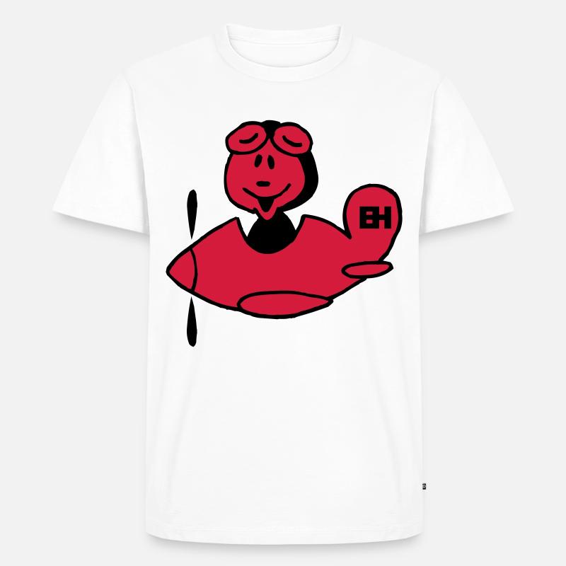 Flugzeug - Männer Premium Bio T-Shirt - Weiß