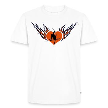 Amour de freestyle ski - T-shirt Premium bio Homme - blanc - Devant - Nico (187cm)