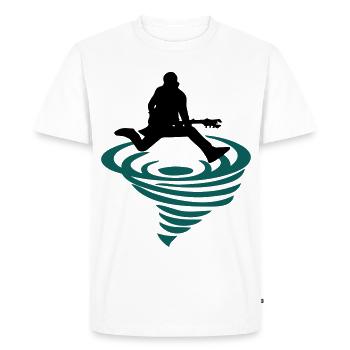 Emblème de la bascule - T-shirt Premium bio Homme - blanc - Devant - Nico (187cm)