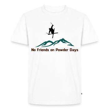Amis de no jours de poudre - T-shirt Premium bio Homme - blanc - Devant - Nico (187cm)