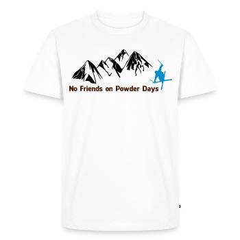 Amis de no jours de poudre - T-shirt Premium bio Homme - blanc - Devant - Nico (187cm)