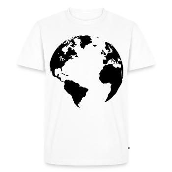 Terre Mère - T-shirt Premium bio Homme - blanc - Devant - Nico (187cm)