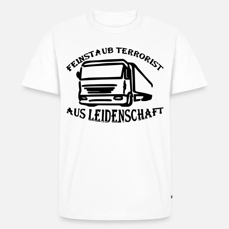 Feinstaub Terrorist aus Leidenschaft - Männer Premium Bio T-Shirt - Weiß