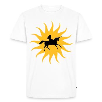 Sun with Unicorn - Men's Premium Organic T-Shirt - white - Front - Nico (187cm)