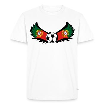 Football Portugal - T-shirt Premium bio Homme - blanc - Devant - Nico (187cm)