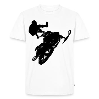 Motoneige pilote Stunts - T-shirt Premium bio Homme - blanc - Devant - Nico (187cm)