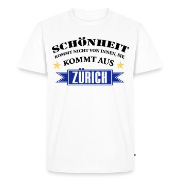 Beauté de Zurich - T-shirt Premium bio Homme - blanc - Devant - Nico (187cm)