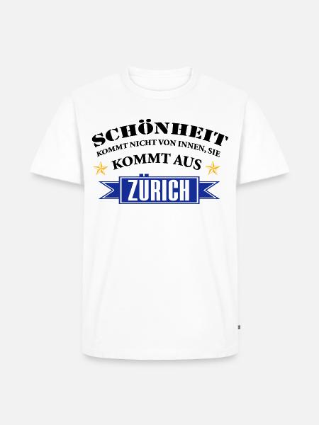 Beauté de Zurich - T-shirt Premium bio Homme - blanc