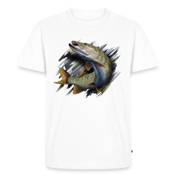 Pike - T-shirt Premium bio Homme - blanc - Devant - Nico (187cm)