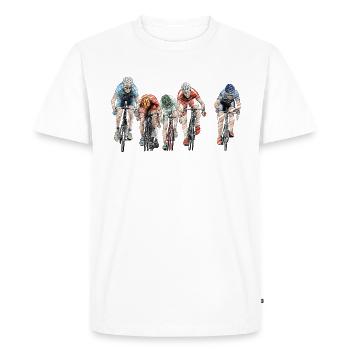 Cycling - T-shirt Premium bio Homme - blanc - Devant - Nico (187cm)