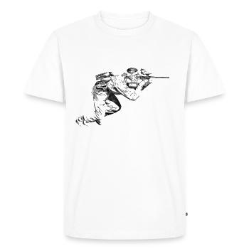 paintball - Men's Premium Organic T-Shirt - white - Front - Nico (187cm)