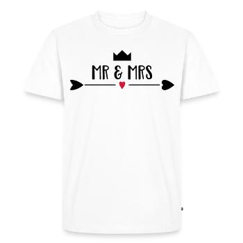 mariage - T-shirt Premium bio Homme - blanc - Devant - Nico (187cm)