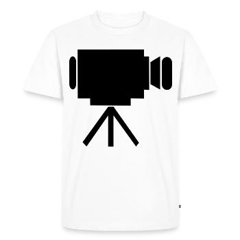 cinéma - T-shirt Premium bio Homme - blanc - Devant - Nico (187cm)