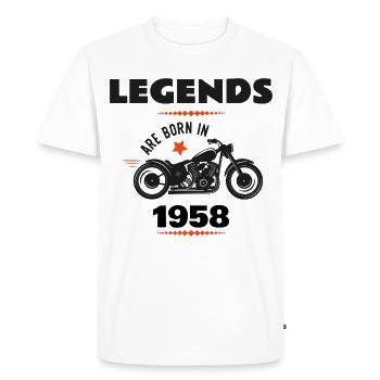 Born in 1958 - Men's Premium Organic T-Shirt - white - Front - Nico (187cm)