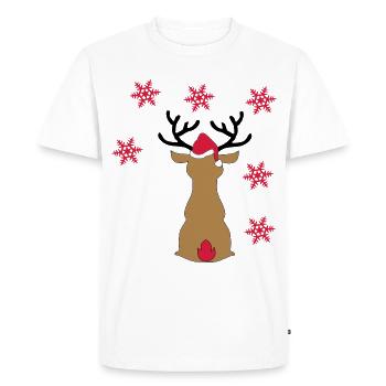 Moose - Men's Premium Organic T-Shirt - white - Front - Nico (187cm)