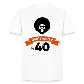 40ème anniversaire - T-shirt Premium bio Homme - blanc - Devant - Nico (187cm)