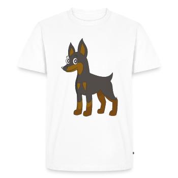 Pinscher allemand - T-shirt Premium bio Homme - blanc - Devant - Nico (187cm)