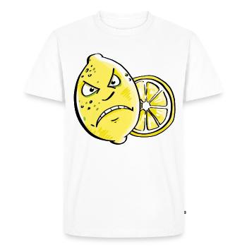 Bin Sauer - Citron - Citrus - T-shirt Premium bio Homme - blanc - Devant - Nico (187cm)