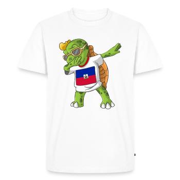 Haïti tortue tamponnant - T-shirt Premium bio Homme - blanc - Devant - Nico (187cm)