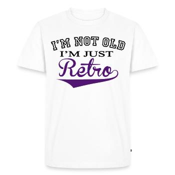 Not Old .... Retro - 2 Colour - Men's Premium Organic T-Shirt - white - Front - Nico (187cm)