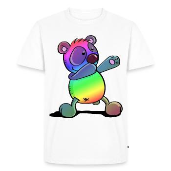 Colorful Panda - Dab Dance - Dabbing - Panda - Men's Premium Organic T-Shirt - white - Front - Nico (187cm)