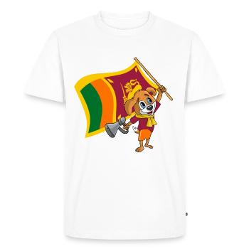 Chien fan du Sri Lanka - T-shirt Premium bio Homme - blanc - Devant - Nico (187cm)