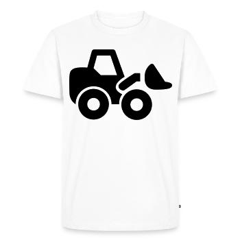pelleteuse - T-shirt Premium bio Homme - blanc - Devant - Nico (187cm)