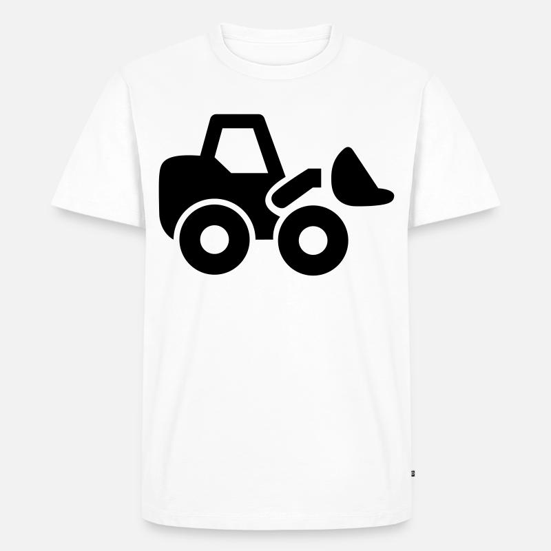 Bagger - Männer Premium Bio T-Shirt - Weiß