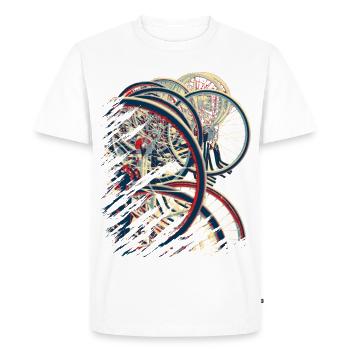 Radball | Cycle Ball Break 1 - Men's Premium Organic T-Shirt - white - Front - Nico (187cm)