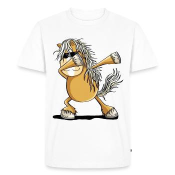Cool Dab Dance Horse Dabbing Pony Comic - Men's Premium Organic T-Shirt - white - Front - Nico (187cm)