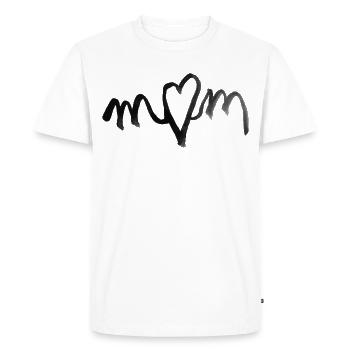 I heart MOM love - the gift for Mother's Day - Men's Premium Organic T-Shirt - white - Front - Nico (187cm)