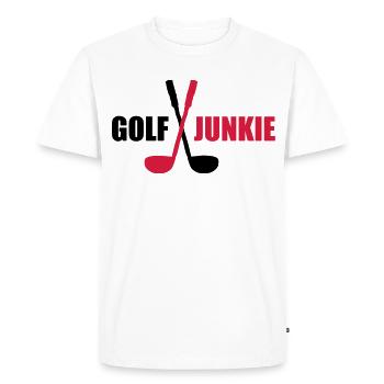 golfsport - T-shirt Premium bio Homme - blanc - Devant - Nico (187cm)