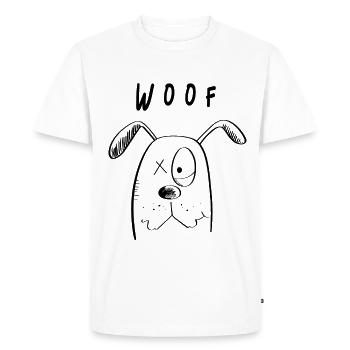 Woof Dogs - Dog Comic - Men's Premium Organic T-Shirt - white - Front - Nico (187cm)