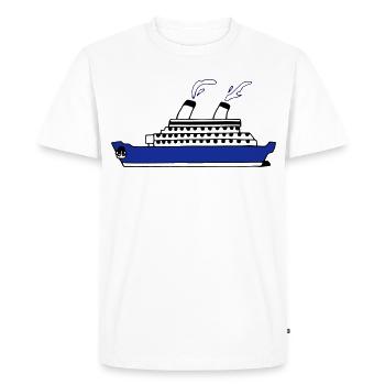 navire - T-shirt Premium bio Homme - blanc - Devant - Nico (187cm)